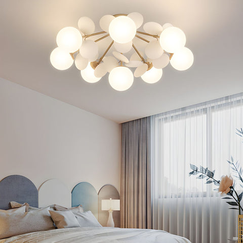Round Macaron Ceiling Light with Playful Modern Discs