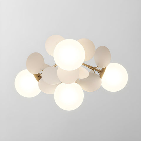 Round Macaron Ceiling Light with Playful Modern Discs