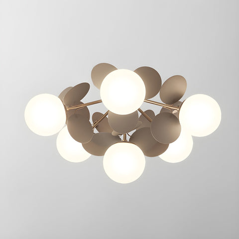 Round Macaron Ceiling Light with Playful Modern Discs