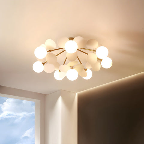 Round Macaron Ceiling Light with Playful Modern Discs