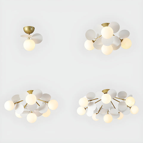 Round Macaron Ceiling Light with Playful Modern Discs