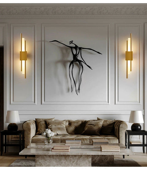Modern LED Wall Sconce with Staggered Rod Design