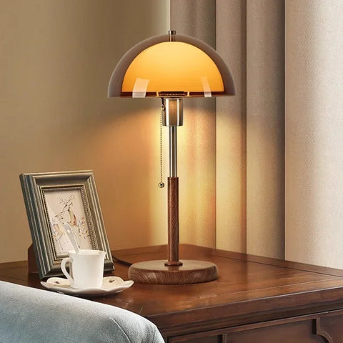 Dome Shade Table Lamp with Pull-Chain Switch