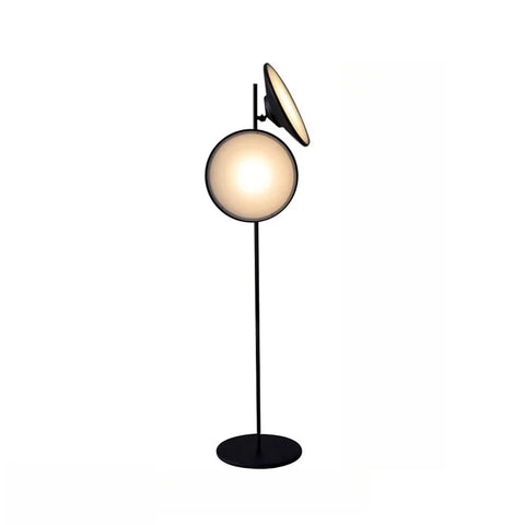 Bulat LED Floor Lamp with Stacked Globe Form in Metal and Acrylic