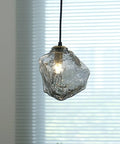 Glass Pendant Light in Amber or Smoked Gray