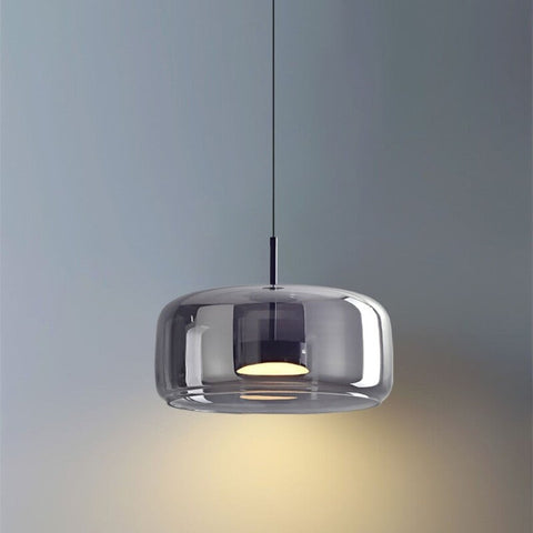 Vintage Tinted Glass LED Pendant Light for Dining Rooms and Kitchens
