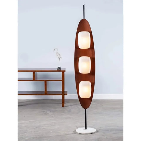 Woven Bamboo Floor Lantern with Woven Lantern Silhouette