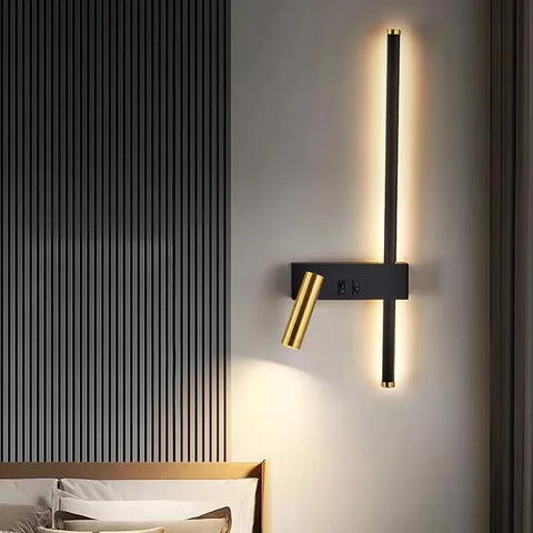 Nordic LED Wall Light with Adjustable Reading Spot for Bedside Use