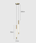 Gold-Tone LED Pendant with Clear Shade