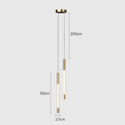 Gold-Tone LED Pendant with Clear Shade