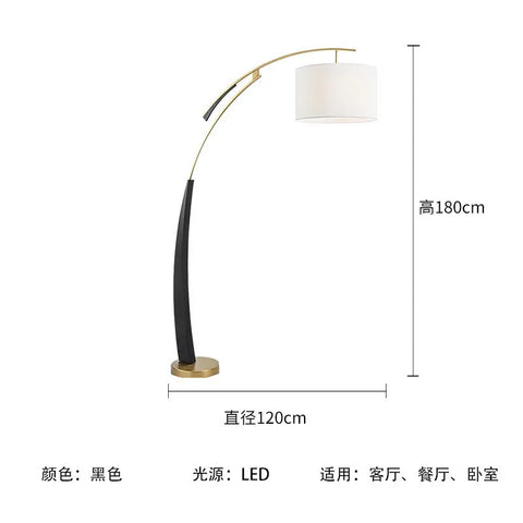 Silk Pear Floor Lamp with Pear-shaped Shade in Silk Fabric and Iron