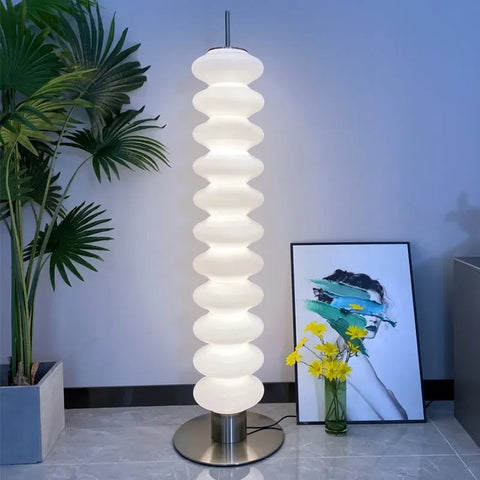 Tandem LED Floor Lamp with Paired Horizontal Light Heads