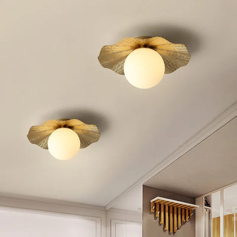 Nature-Inspired LED Flush-Mount Ceiling Light