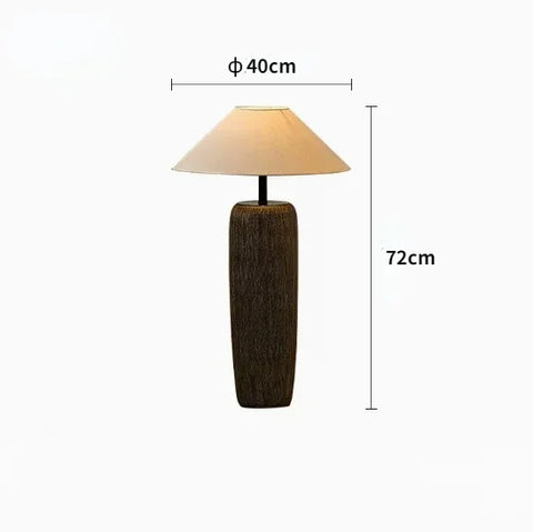 Ceramic Column Floor Lamp with Tapered Column Base