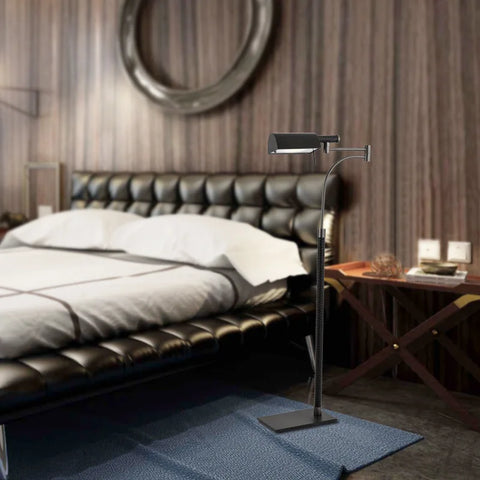 Modern Metal Floor Lamp with Adjustable Horizontal Lamp Head