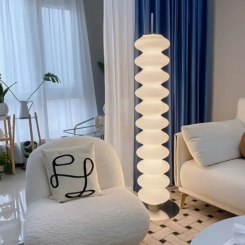 Tandem LED Floor Lamp with Paired Horizontal Light Heads