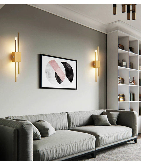 Modern LED Wall Sconce with Staggered Rod Design