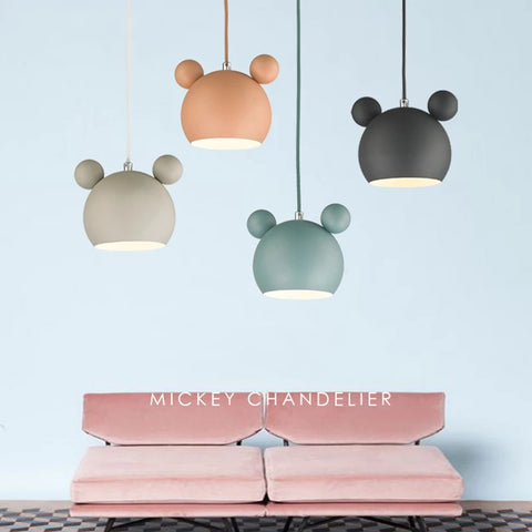 Mickey Pendant Light with Mouse-ear Pendant Silhouette