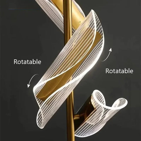 Acrylic LED Floor Lamp with Slim Vertical Acrylic Shade