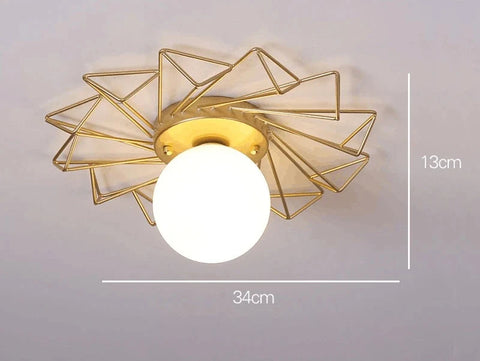 Nature-Inspired LED Flush-Mount Ceiling Light