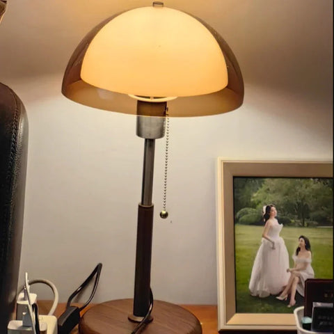 Dome Shade Table Lamp with Pull-Chain Switch