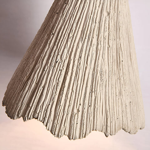 Pendant Light with Cement Shade and Wabi-Sabi Texture