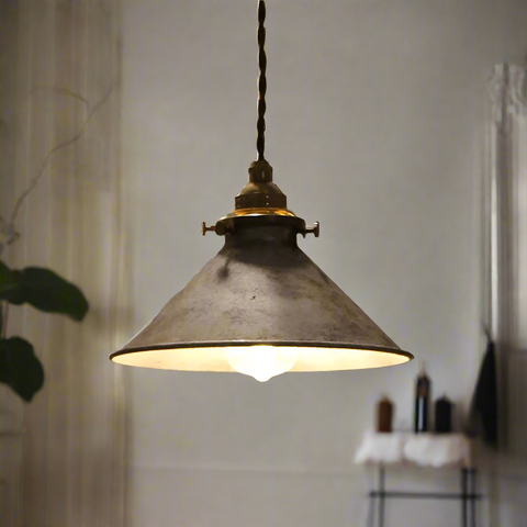 Pendant Light with Industrial Iron Shade