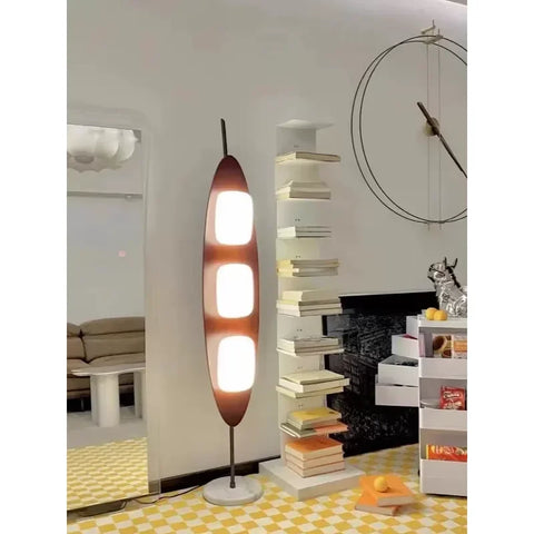Woven Bamboo Floor Lantern with Woven Lantern Silhouette