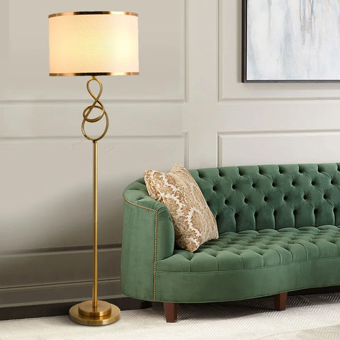 Scandinavian Tripod Floor Lamp with Angled Tripod and Cone Shade
