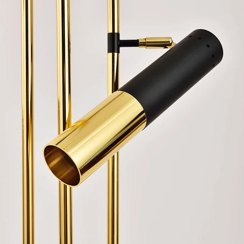 Adjustable Cylinder Floor Lamp with Multiple Pivoting Cylinders