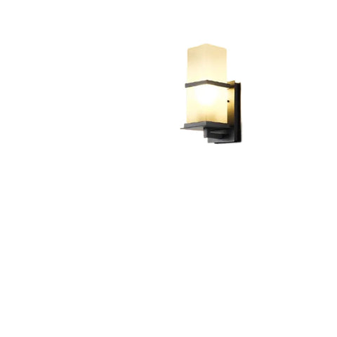 Outdoor Wall Light with Rectangular Lantern Frame in Die-cast Aluminum