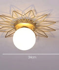 Nature-Inspired LED Flush-Mount Ceiling Light