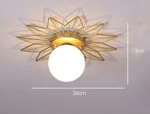 Nature-Inspired LED Flush-Mount Ceiling Light