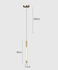 Gold-Tone LED Pendant with Clear Shade