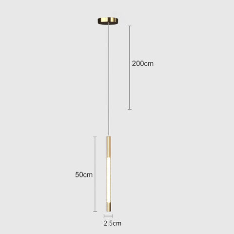 Gold-Tone LED Pendant with Clear Shade