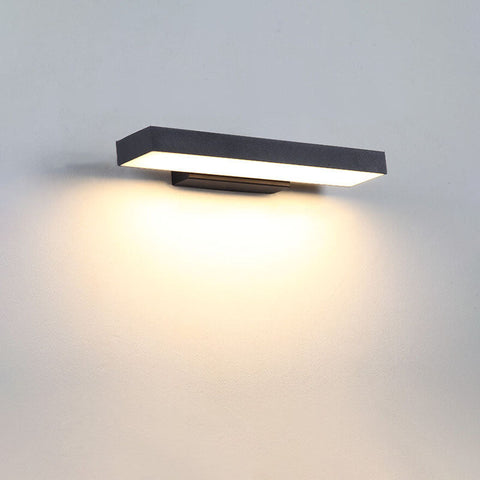 Flat LED Sensor Outdoor Wall Light with Weatherproof Housing