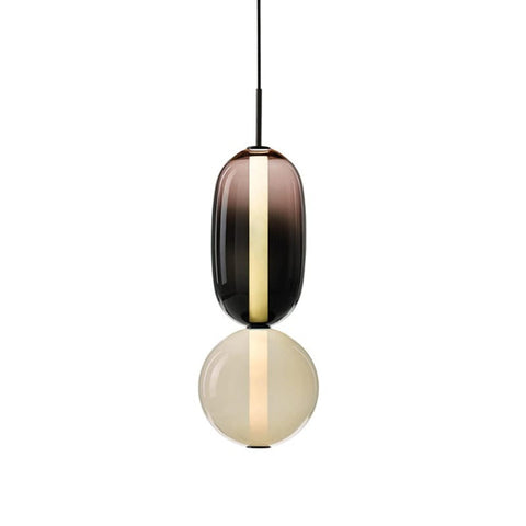 Stacked Glass Pendant Light for Bedroom and Dining Room Lighting