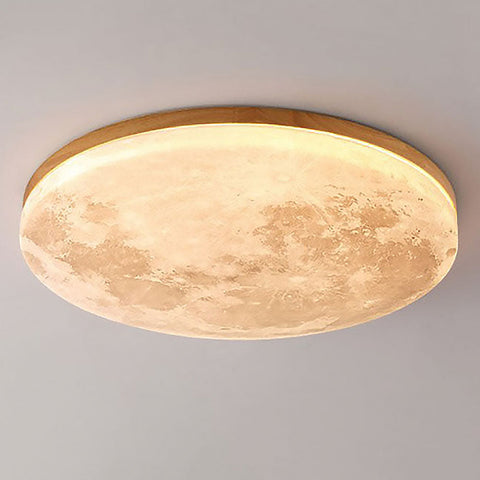 Moon-Texture LED Flush Mount Ceiling Light with Adjustable Modes