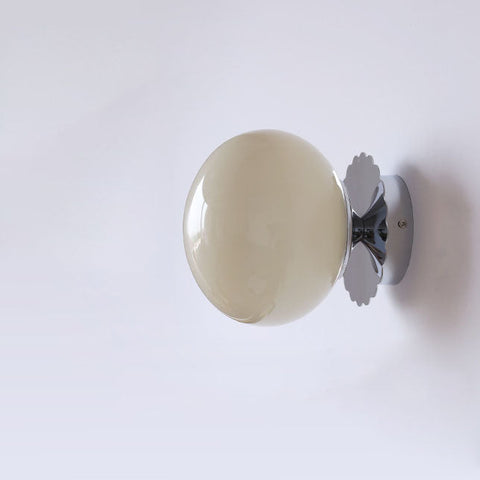 Glass Globe Wall Sconce with Plug-In or Hardwired Setup