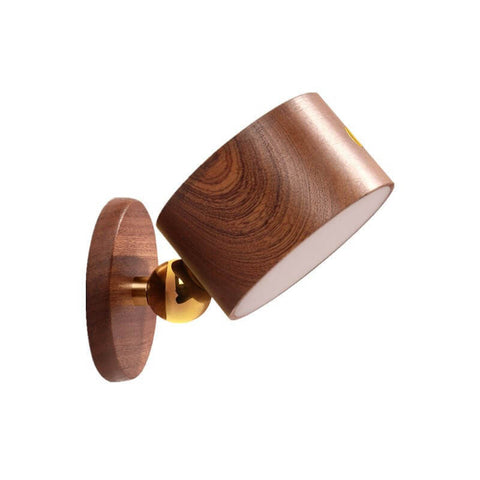 Rechargeable Magnetic Wood LED Wall and Night Light for Bedside Use
