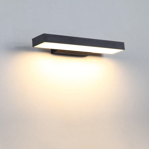 Flat LED Sensor Outdoor Wall Light with Weatherproof Housing