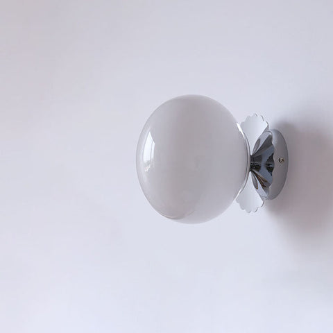 Glass Globe Wall Sconce with Plug-In or Hardwired Setup