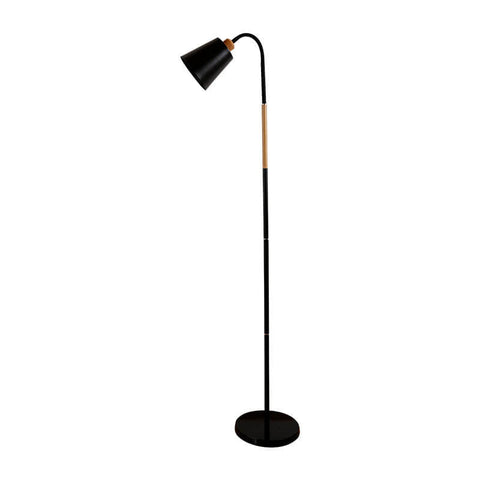 Minimalist Floor Lamp with Curved Neck and E27 Socket