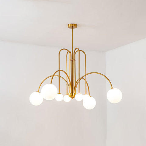 Multi-Light Globe Chandelier for Dining and Living Room Lighting