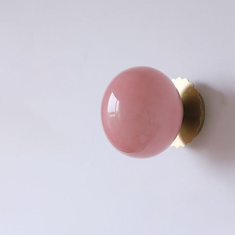 Glass Globe Wall Sconce with Plug-In or Hardwired Setup
