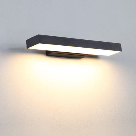 Flat LED Sensor Outdoor Wall Light with Weatherproof Housing