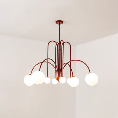 Multi-Light Globe Chandelier for Dining and Living Room Lighting