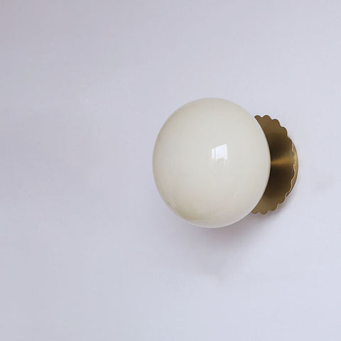 Glass Globe Wall Sconce with Plug-In or Hardwired Setup