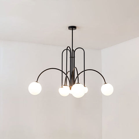 Multi-Light Globe Chandelier for Dining and Living Room Lighting
