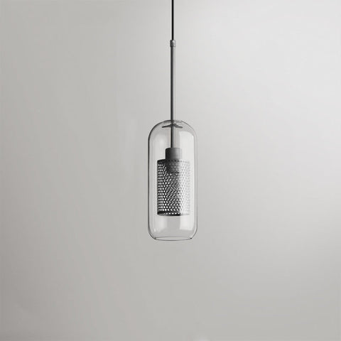 Glass Globe Cage Pendant Light for Kitchen Island and Dining Room